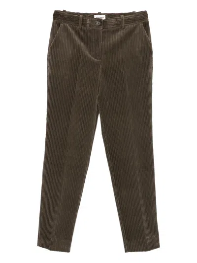 P.a.r.o.s.h Ribbed Corduroy Trousers In Green