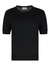 P.a.r.o.s.h Parosh Linfa Wool-blend Crew-neck Sweater In Black