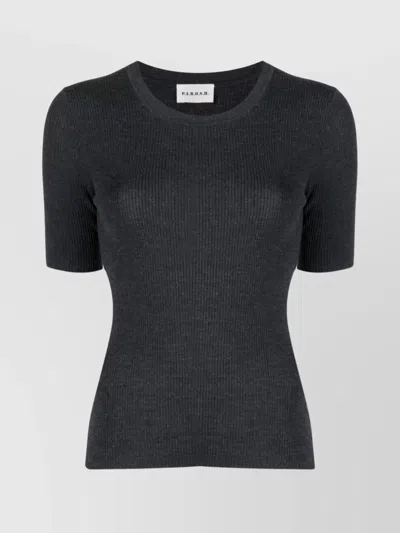 P.A.R.O.S.H RIBBED CREW NECK WOOL TOP