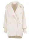 P.a.r.o.s.h Ribbed-cuff Wool Coat In White