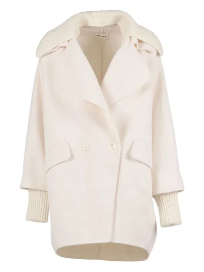 P.A.R.O.S.H RIBBED-CUFF WOOL COAT