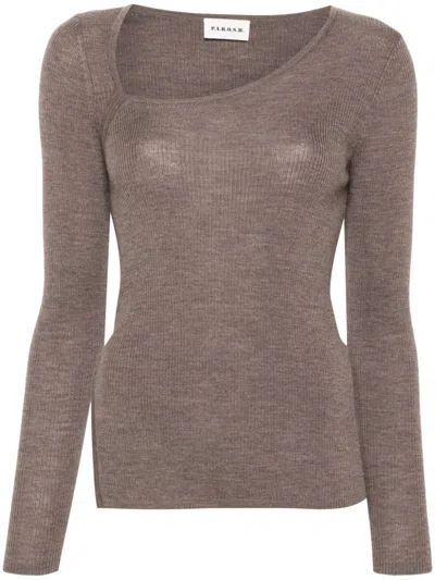 P.a.r.o.s.h Ribbed Jumper In Gray