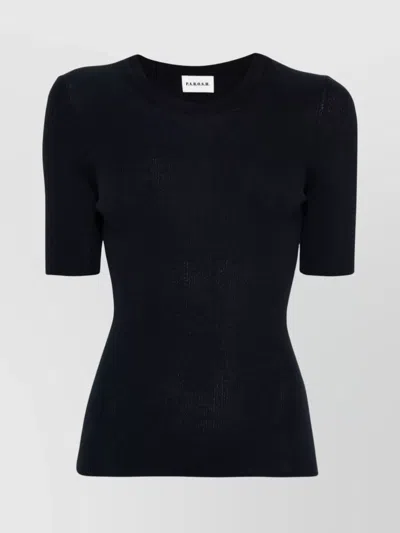 P.A.R.O.S.H RIBBED KNIT CREW NECK TOP