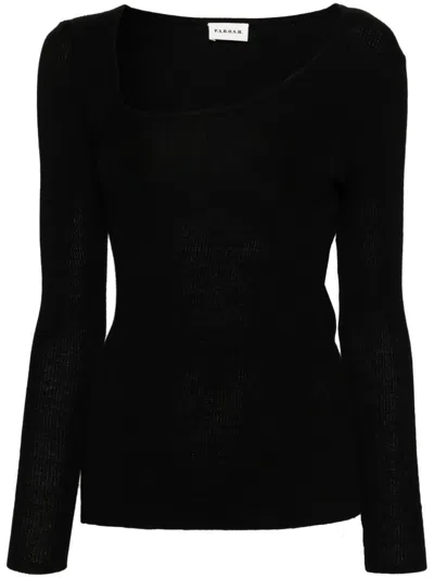 P.a.r.o.s.h Ribbed-knit Jumper In Black