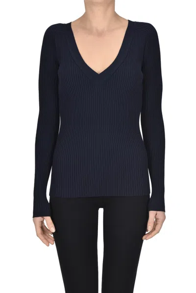 P.A.R.O.S.H RIBBED KNIT PULLOVER