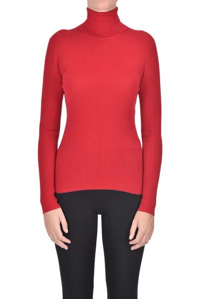 P.a.r.o.s.h Ribbed Knit Pullover In Red