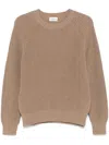 P.a.r.o.s.h Ribbed-knit Sweater In Brown