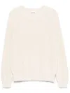 P.a.r.o.s.h Parosh Ivory Mohair Blend Open-knit Sweater In Neutrals