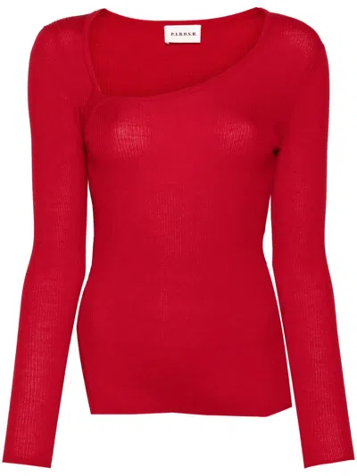 P.a.r.o.s.h Ribbed-knit Sweater In Red