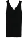 P.a.r.o.s.h Ribbed-knit Tank Top In Black