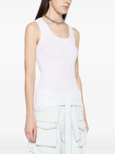 P.a.r.o.s.h . Fine-ribbed Tank Top In White
