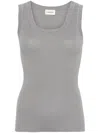 P.a.r.o.s.h . Ribbed-knit Tank Top In Gray