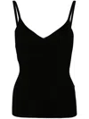 P.a.r.o.s.h Ribbed-knit Top In Black