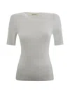 P.a.r.o.s.h Ribbed-knit Top In Cream
