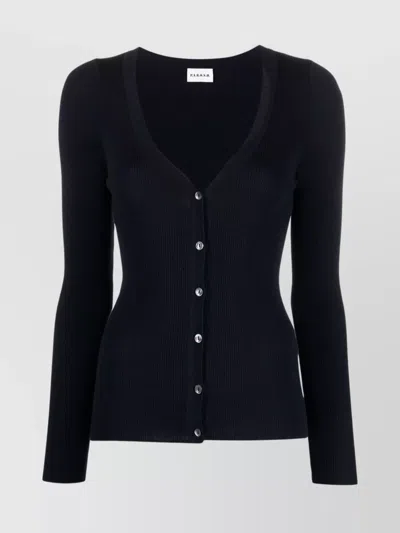 P.A.R.O.S.H RIBBED KNIT V-NECK CARDIGAN