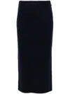 P.a.r.o.s.h Ribbed Midi Skirt In Blue