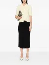 P.a.r.o.s.h Ribbed Midi Skirt In Schwarz