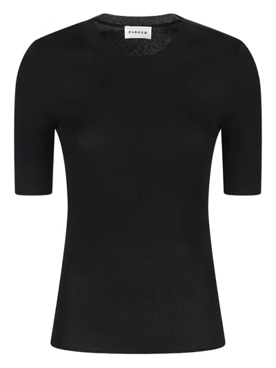 P.A.R.O.S.H RIBBED SHORT-SLEEVE TOP