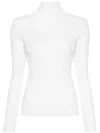 P.a.r.o.s.h Roll-neck Ribbed Wool Jumper In White
