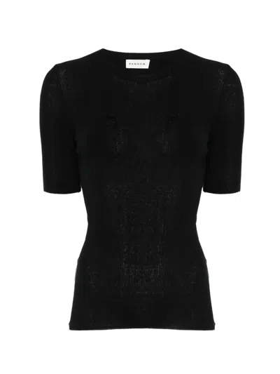 P.a.r.o.s.h Ribbed T-shirt In Black