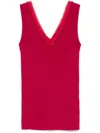 P.a.r.o.s.h Ribbed Tank Top In Pink