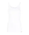 P.a.r.o.s.h Loose-fit Silk Sleeveless Top In White