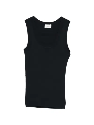 P.a.r.o.s.h Geripptes Top In Black