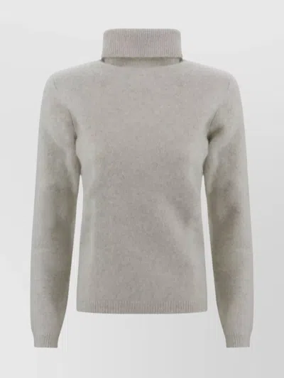 P.a.r.o.s.h Ribbed Turtleneck Crewneck Knitwear In Gray