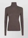 P.a.r.o.s.h Parosh Luxurious Wool Turtleneck Sweater With Ribbed Texture And Elegant Back Detail
