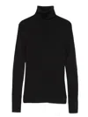 P.a.r.o.s.h Ribbed Turtleneck Sweater In Black