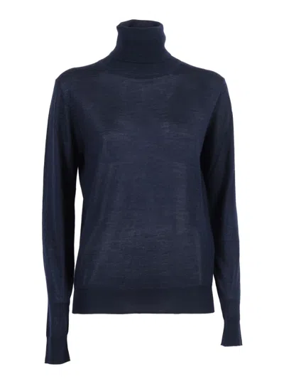 P.A.R.O.S.H RIBBED TURTLENECK SWEATER CRAFTED FROM LUXURY WOOL-SILK-CASHMERE BLEND