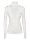 P.a.r.o.s.h Ribbed Turtleneck Sweater In White
