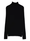 P.a.r.o.s.h Ribbed Turtleneck Top In Black