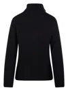 P.a.r.o.s.h Ribbed Turtleneck Zip-fastening Jumper In Black