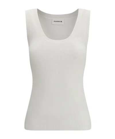 P.a.r.o.s.h Ribbed Vest In Gray