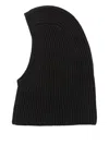 P.a.r.o.s.h Ribbed Wool Balaclava In Black