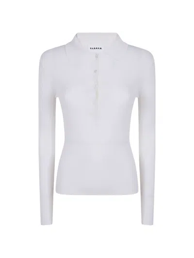 P.a.r.o.s.h Ribbed-knit Long-sleeve Sweater In White