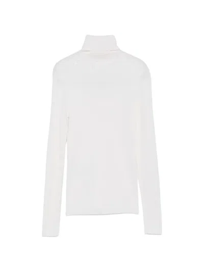P.a.r.o.s.h Ribbed-knit Roll-neck Sweater In White