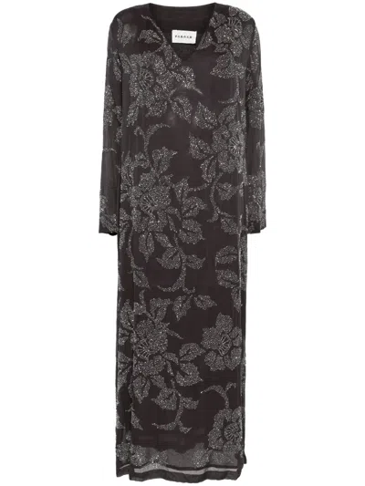 P.a.r.o.s.h Rilda Bead-embellished Dress In Grey
