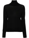 P.a.r.o.s.h Fine-knit Roll-neck Sweatshirt In Black