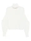 P.a.r.o.s.h Roll-neck Ribbed Sweater In Neutral