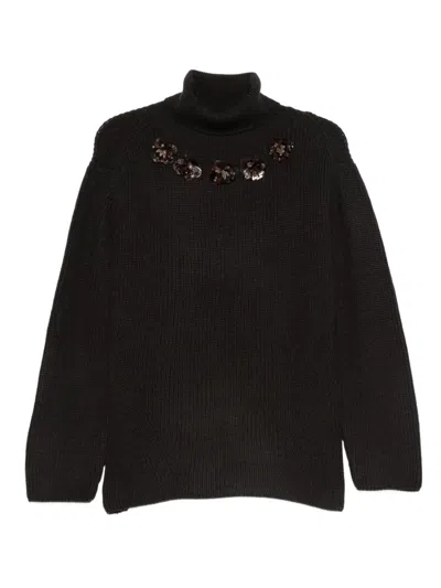 P.A.R.O.S.H ROLL-NECK SEQUIN-EMBELLISHED SWEATER
