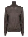 P.a.r.o.s.h Roll-neck Sweater In Brown