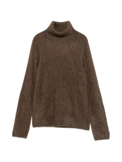P.a.r.o.s.h Roll-neck Knitted Sweater In Brown