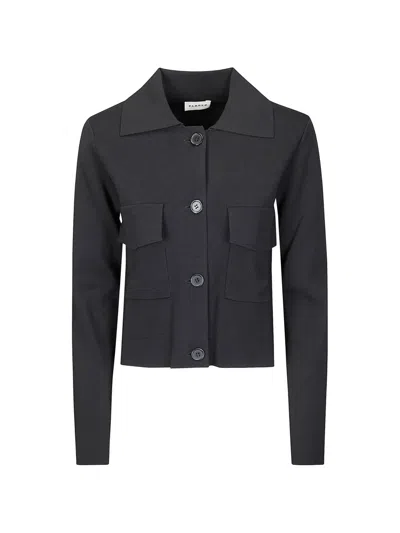 P.a.r.o.s.h Roma Flap-pocket Jacket In Black