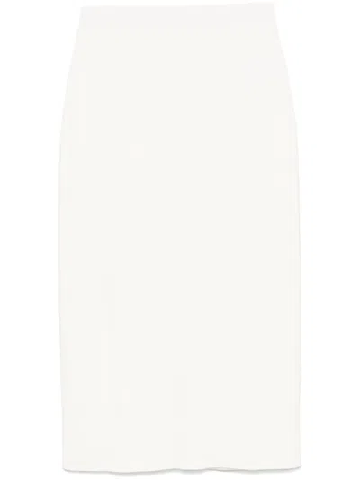 P.a.r.o.s.h Roma Mid Iskirt In White