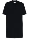 P.a.r.o.s.h Mini T-shirt Dress V-neck Collar Detail In Blue