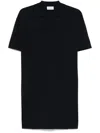 P.a.r.o.s.h Mini T-shirt Dress V-neck Collar Detail In Blue