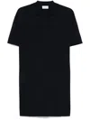 P.a.r.o.s.h Mini T-shirt Dress V-neck Collar Detail In Blue