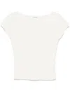 P.a.r.o.s.h Parosh Boat Neck T-shirt In White